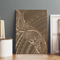 Brown Polynesia Plumeria Tattoo Canvas Wall Art LT14 - Polynesian Pride
