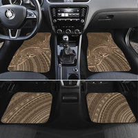 Brown Polynesia Plumeria Tattoo Car Mats LT14 Set 4pcs Brown - Polynesian Pride