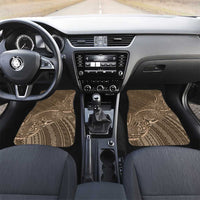 Brown Polynesia Plumeria Tattoo Car Mats LT14 Set 2pcs - Front Brown - Polynesian Pride