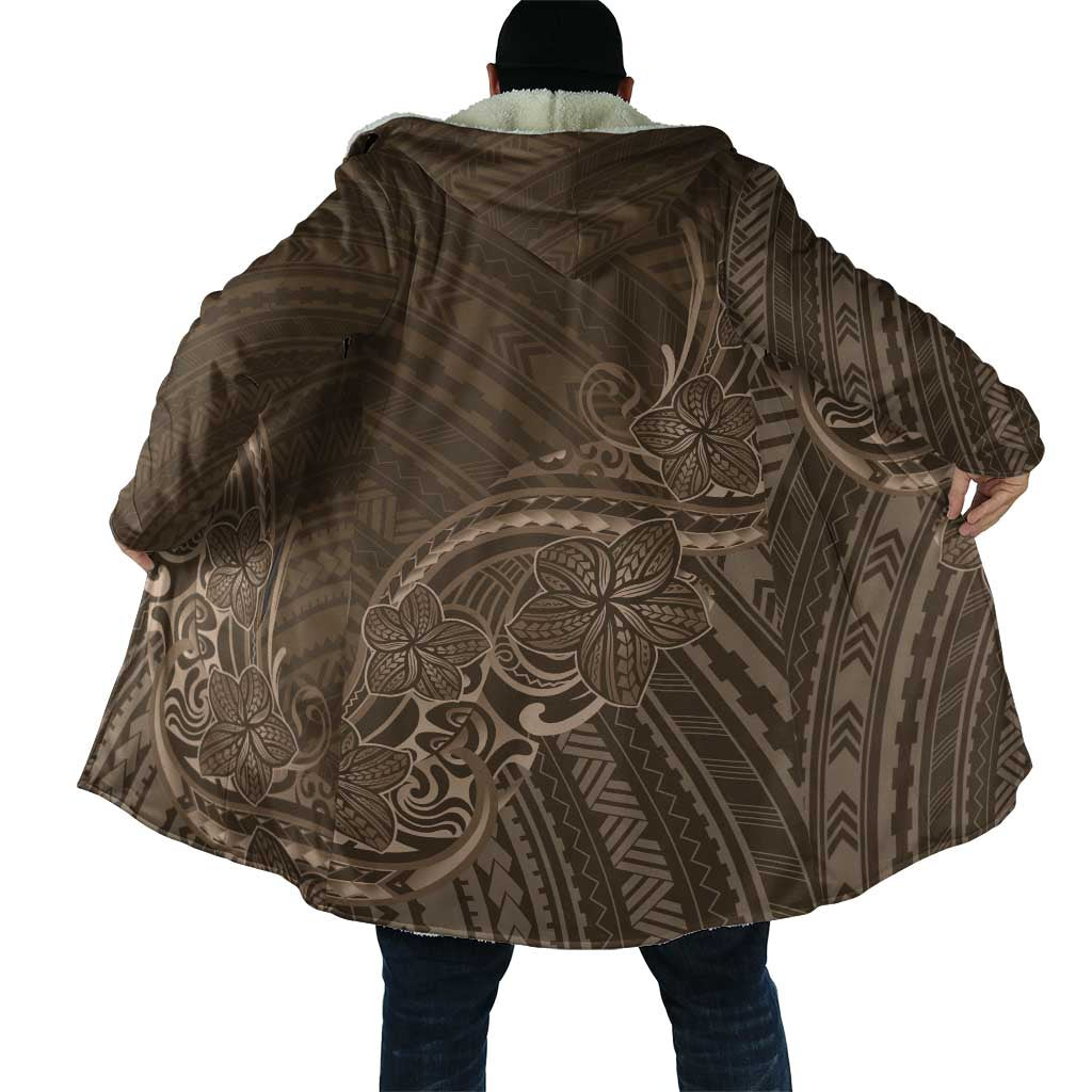 Brown Polynesia Plumeria Tattoo Cloak LT14 - Polynesian Pride