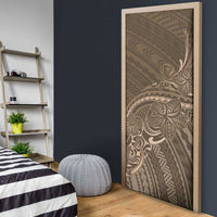 Brown Polynesia Plumeria Tattoo Door Cover LT14 - Polynesian Pride