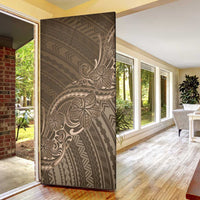 Brown Polynesia Plumeria Tattoo Door Cover LT14 - Polynesian Pride