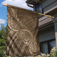Brown Polynesia Plumeria Tattoo Garden Flag LT14 - Polynesian Pride