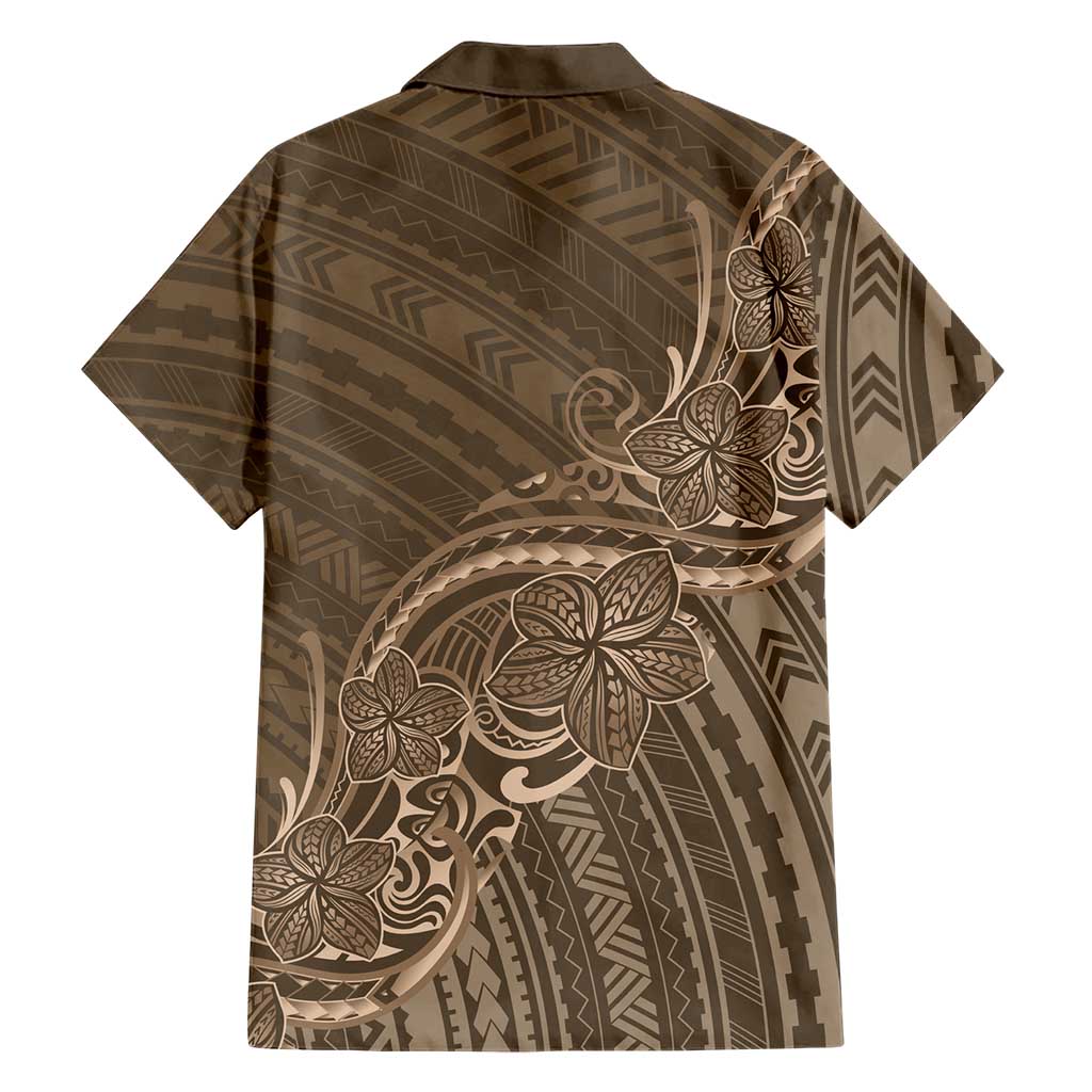 Brown Polynesia Plumeria Tattoo Hawaiian Shirt LT14 - Polynesian Pride