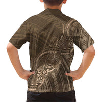 Brown Polynesia Plumeria Tattoo Hawaiian Shirt LT14 - Polynesian Pride