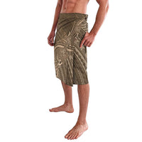 Brown Polynesia Plumeria Tattoo Lavalava LT14 - Polynesian Pride