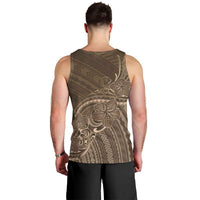 Brown Polynesia Plumeria Tattoo Men Tank Top LT14 - Polynesian Pride