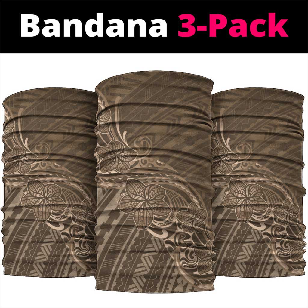 Brown Polynesia Plumeria Tattoo Neck Gaiter LT14 package One Size: 25*50cm Brown - Polynesian Pride