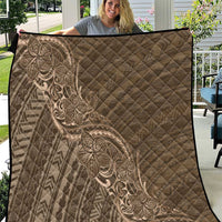 Brown Polynesia Plumeria Tattoo Quilt LT14 Brown - Polynesian Pride
