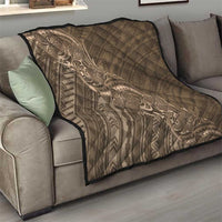 Brown Polynesia Plumeria Tattoo Quilt LT14 - Polynesian Pride
