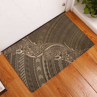 Brown Polynesia Plumeria Tattoo Rubber Doormat LT14 - Polynesian Pride