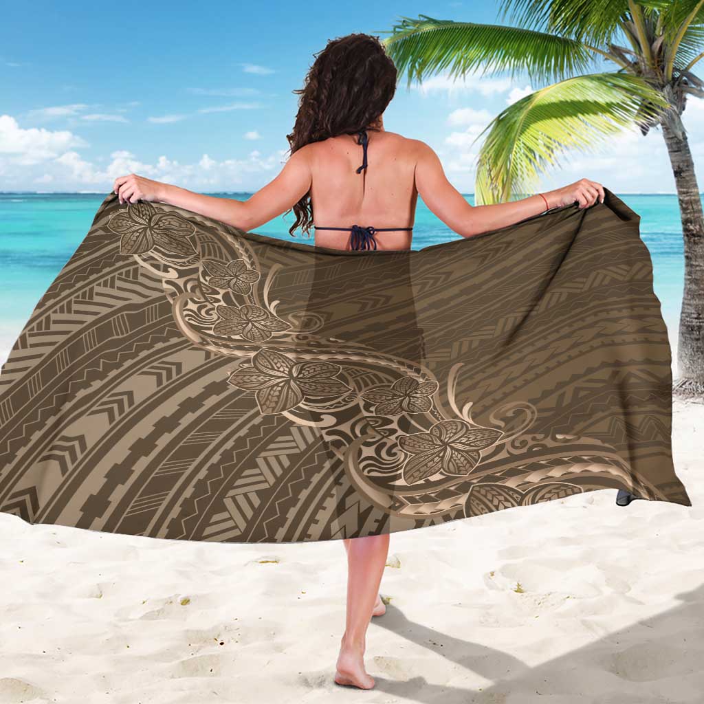 Brown Polynesia Plumeria Tattoo Sarong LT14 - Polynesian Pride