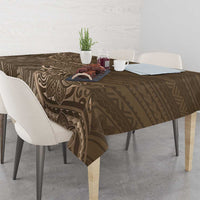 Brown Polynesia Plumeria Tattoo Tablecloth LT14 - Polynesian Pride