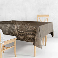 Brown Polynesia Plumeria Tattoo Tablecloth LT14 - Polynesian Pride