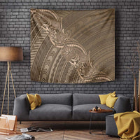 Brown Polynesia Plumeria Tattoo Tapestry LT14 Brown - Polynesian Pride