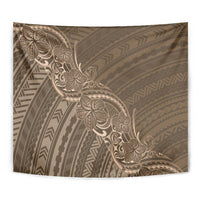 Brown Polynesia Plumeria Tattoo Tapestry LT14 - Polynesian Pride