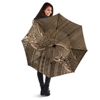Brown Polynesia Plumeria Tattoo Umbrella LT14 - Polynesian Pride