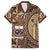 Samoa Siapo Family Matching Off Shoulder Short Dress and Hawaiian Shirt Happy Independence Day Vintage Vibes