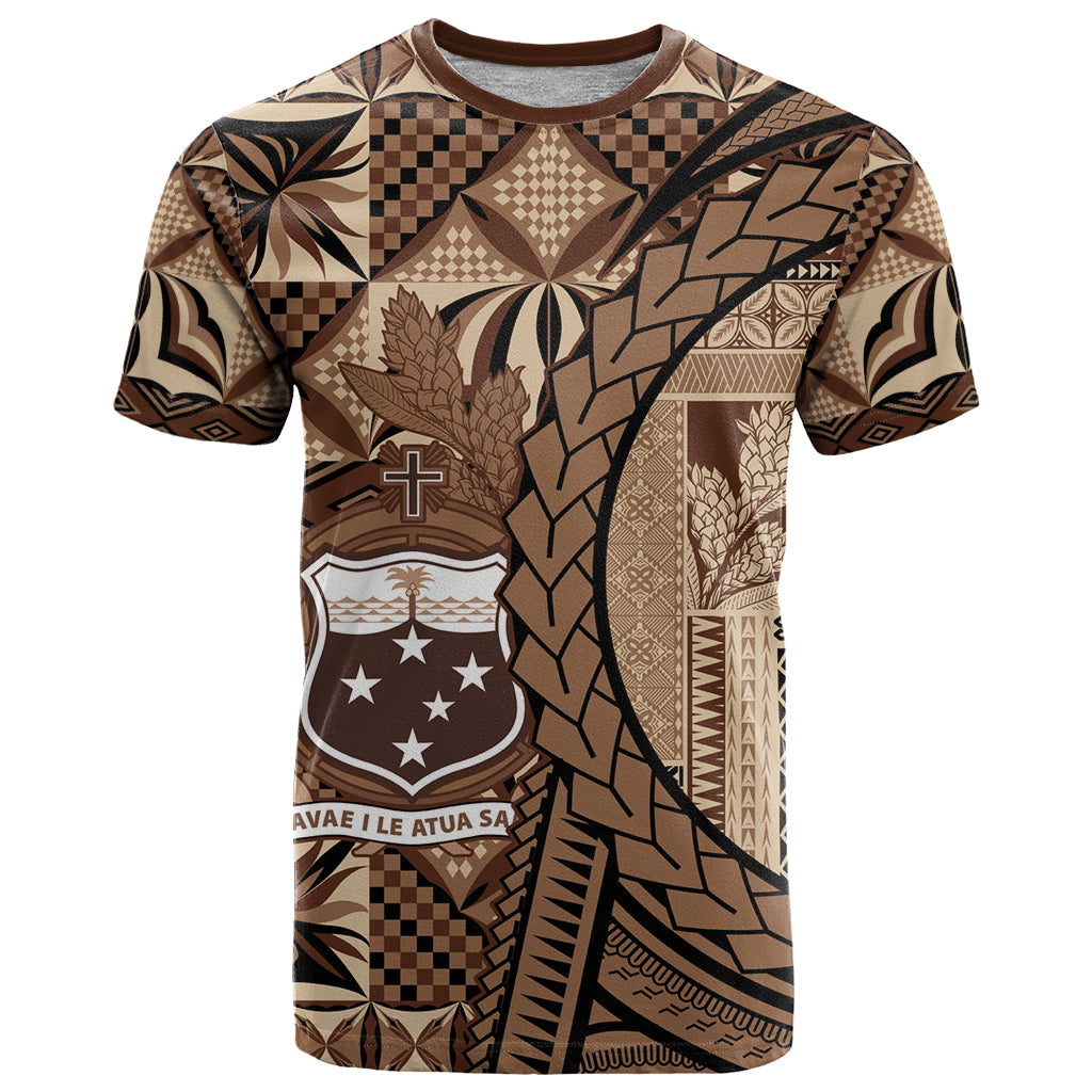 Samoa Siapo T Shirt Happy Independence Day Vintage Vibes LT14 Brown - Polynesian Pride