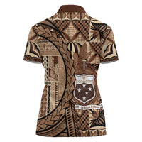 Samoa Siapo Women Polo Shirt Happy Independence Day Vintage Vibes LT14 - Polynesian Pride