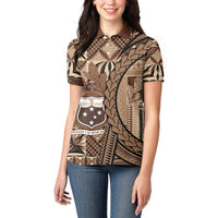 Samoa Siapo Women Polo Shirt Happy Independence Day Vintage Vibes LT14 - Polynesian Pride