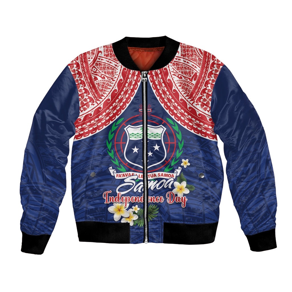 Samoan Independence Day Bomber Jacket Manuia Le Tutoatasi O Samoa LT14 Unisex Blue - Polynesian Pride
