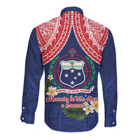 Samoan Independence Day Long Sleeve Button Shirt Manuia Le Tutoatasi O Samoa LT14 - Polynesian Pride
