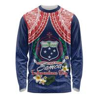 Samoan Independence Day Long Sleeve Shirt Manuia Le Tutoatasi O Samoa LT14 Unisex Blue - Polynesian Pride