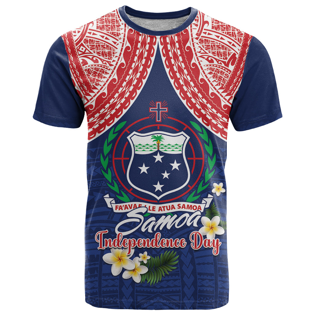 Samoan Independence Day T Shirt Manuia Le Tutoatasi O Samoa LT14 Blue - Polynesian Pride