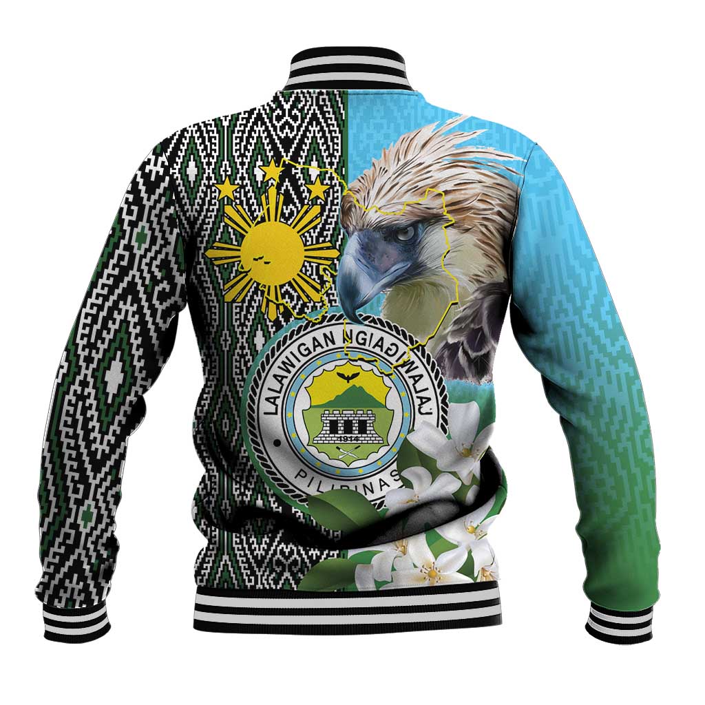 Cotabato Philippines Province Baseball Jacket Filipino Eagle Sampaguita Tinalak Pattern LT14 - Polynesian Pride