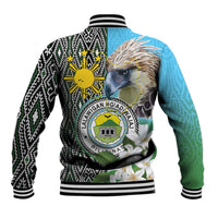 Cotabato Philippines Province Baseball Jacket Filipino Eagle Sampaguita Tinalak Pattern LT14 - Polynesian Pride