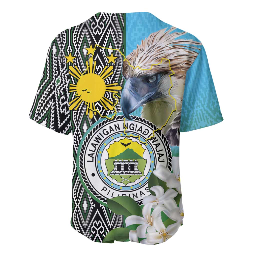 Cotabato Philippines Province Baseball Jersey Filipino Eagle Sampaguita Tinalak Pattern LT14 - Polynesian Pride