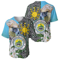 Cotabato Philippines Province Baseball Jersey Filipino Eagle Sampaguita Tinalak Pattern LT14 - Polynesian Pride