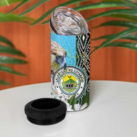 Cotabato Philippines Province 4 in 1 Can Cooler Tumbler Filipino Eagle Sampaguita Tinalak Pattern LT14 - Polynesian Pride