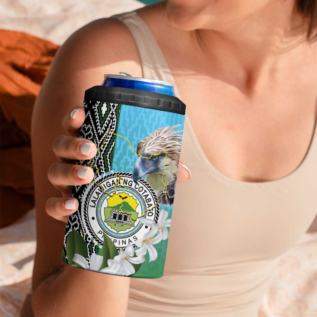 Cotabato Philippines Province 4 in 1 Can Cooler Tumbler Filipino Eagle Sampaguita Tinalak Pattern LT14 - Polynesian Pride