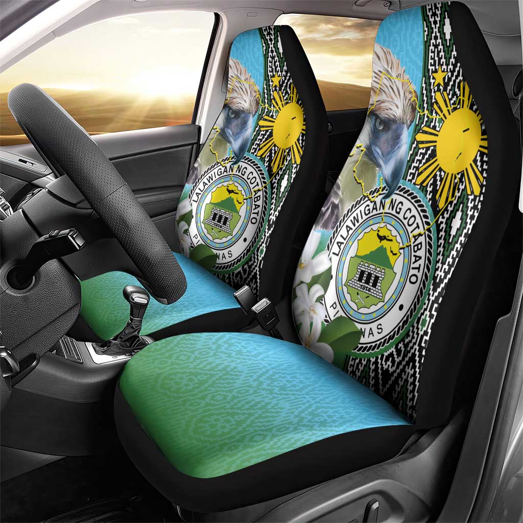 Cotabato Philippines Province Car Seat Cover Filipino Eagle Sampaguita Tinalak Pattern LT14 - Polynesian Pride