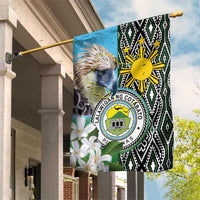 Cotabato Philippines Province Garden Flag Filipino Eagle Sampaguita Tinalak Pattern LT14 House Flag Blue - Polynesian Pride
