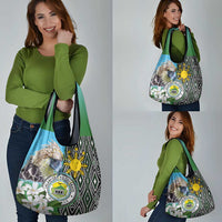 Cotabato Philippines Province Grocery Bag Filipino Eagle Sampaguita Tinalak Pattern LT14 - Polynesian Pride