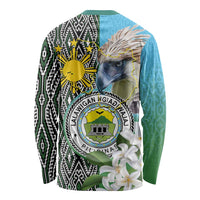 Cotabato Philippines Province Long Sleeve Shirt Filipino Eagle Sampaguita Tinalak Pattern LT14 - Polynesian Pride