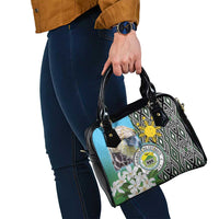 Cotabato Philippines Province Shoulder Handbag Filipino Eagle Sampaguita Tinalak Pattern LT14 - Polynesian Pride