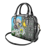Cotabato Philippines Province Shoulder Handbag Filipino Eagle Sampaguita Tinalak Pattern LT14 - Polynesian Pride
