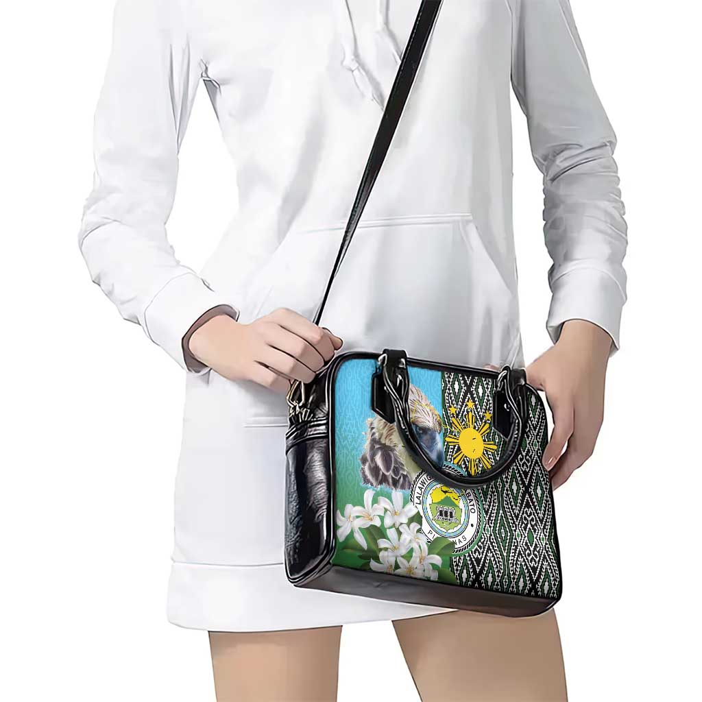 Cotabato Philippines Province Shoulder Handbag Filipino Eagle Sampaguita Tinalak Pattern LT14 - Polynesian Pride