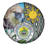 Cotabato Philippines Province Spare Tire Cover Filipino Eagle Sampaguita Tinalak Pattern LT14 - Polynesian Pride