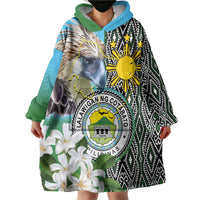 Cotabato Philippines Province Wearable Blanket Hoodie Filipino Eagle Sampaguita Tinalak Pattern LT14 - Polynesian Pride