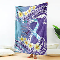 No Story Should End Too Soon Suicide Awareness Blanket Purple And Teal Polynesian Ribbon LT14 - Polynesian Pride
