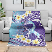No Story Should End Too Soon Suicide Awareness Blanket Purple And Teal Polynesian Ribbon LT14 - Polynesian Pride