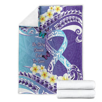 No Story Should End Too Soon Suicide Awareness Blanket Purple And Teal Polynesian Ribbon LT14 - Polynesian Pride
