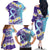 No Story Should End Too Soon Suicide Awareness Family Matching Off The Shoulder Long Sleeve Dress and Hawaiian Shirt Purple And Teal Polynesian Ribbon