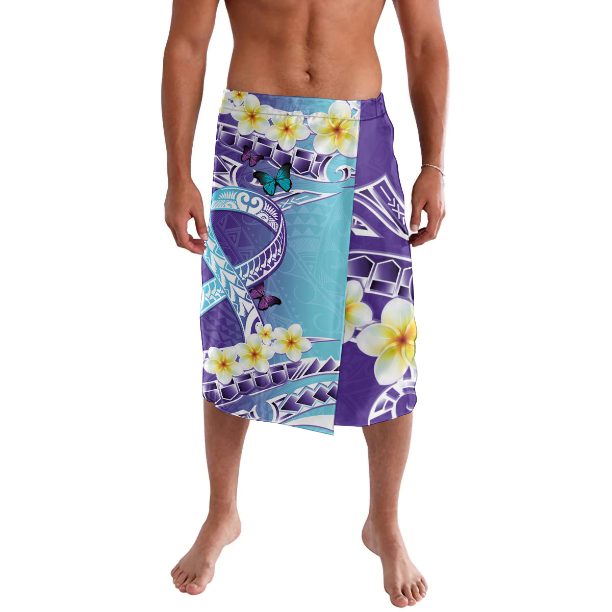 No Story Should End Too Soon Suicide Awareness Lavalava Purple And Teal Polynesian Ribbon LT14 Purple - Polynesian Pride