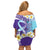 No Story Should End Too Soon Suicide Awareness Off Shoulder Short Dress Purple And Teal Polynesian Ribbon